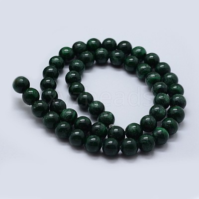 Natural Malachite Beads Strands G-F571-27B2-6mm-1