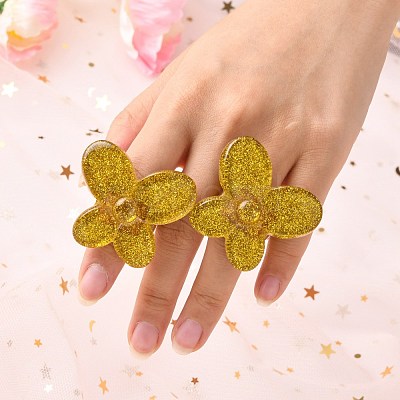 Acrylic Finger Rings RJEW-M137-02C-1