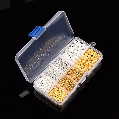 Brass Textured Beads and Iron Beads KK-X0082-B-1