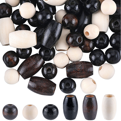 150Pcs Natural Wood Beads WOOD-GF0002-17-1