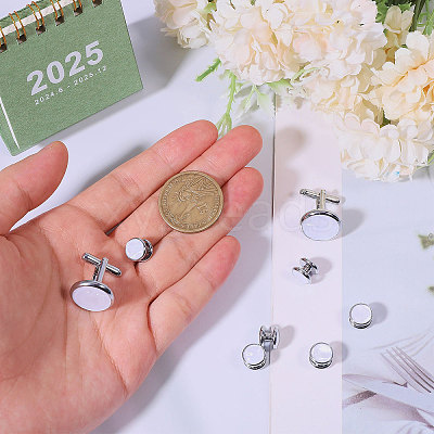 Brass with White Shell Cufflinks FIND-GL0002-07-1
