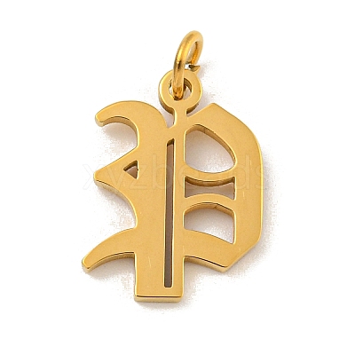 Ion Plating(IP) 304 Stainless Steel Charms STAS-I010-01G-P-1