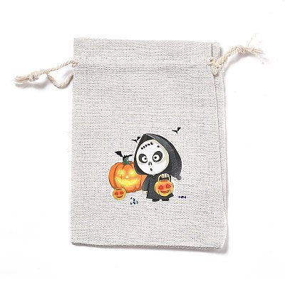 Halloween Cotton Cloth Storage Pouches LS-ABAG-M004-01P-1