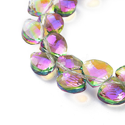 Electroplate Triangle Glass Beads Strands EGLA-A036-11A-FR01-1
