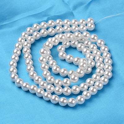 ABS Plastic Imitation Pearl Round Beads MACR-S789-8mm-01-1