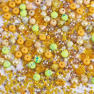 2 Bag Glass Round Beads Set JX547F-1