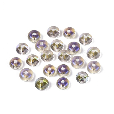Baking Paint Electroplate Transparent Glass Beads EGLA-Q141-01A-A01-1
