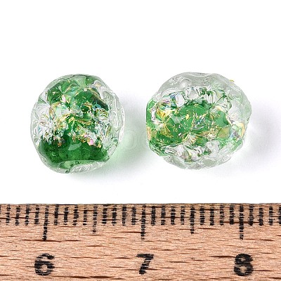 Handmade Foil Glass Beads Strands FOIL-N033-03B-1