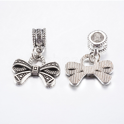 Tibetan Style Alloy European Dangle Charms PALLOY-F199-25AS-1
