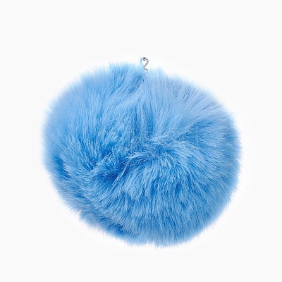 Handmade Faux Rabbit Fur Pom Pom Ball Covered Pendants WOVE-F020-A-1