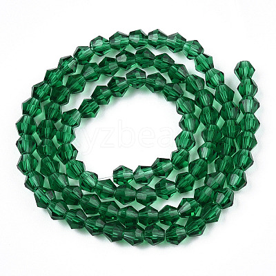 Glass Bicone Beads Strands X-GLAA-S026-08-1