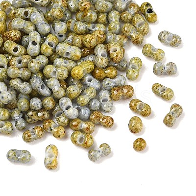Picasso Glass Seed Beads SEED-Q038-02H-1