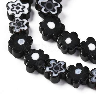 Handmade Millefiori Glass Bead Strands X-LAMP-J035-8mm-01-1