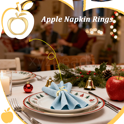 12Pcs Alloy Napkin Rings AJEW-FG0005-86G-1