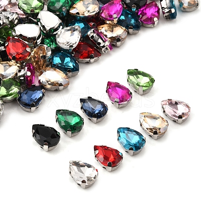 80Pcs 10 Colors Sew on Rhinestone RGLA-FS0001-17-1