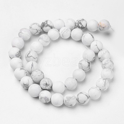Natural Howlite Beads Strands G-D809-16-10mm-1