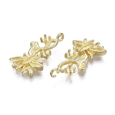 Brass Pendant Enamel & Rhinestone Settings KK-S349-299-NF-1