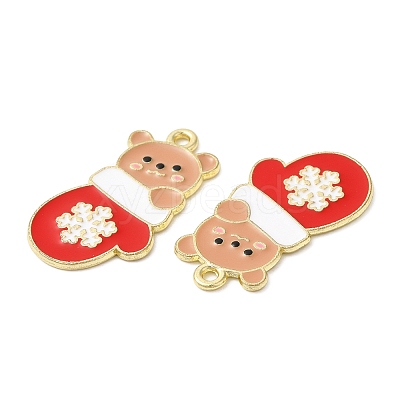Christmas Alloy Enamel Pendants X-ENAM-D050-13F-01G-1