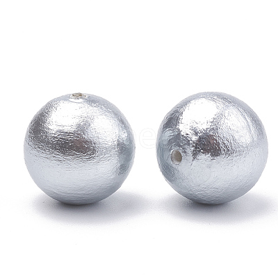 Compressed Cotton Pearl Beads WOVE-S114-16mm-09-1