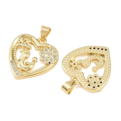 Mother's Day Brass Cubic Zirconia Pendants KK-L251-07G-06-1