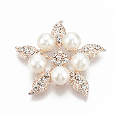 Alloy Rhinestone Flat Back Cabochons RB-S048-18RG-1