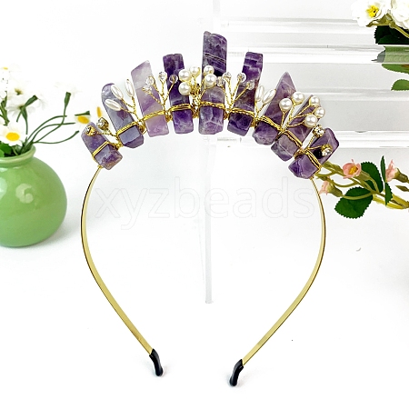 Natural Amethyst Hair Bands PW-WGCBD00-03-1