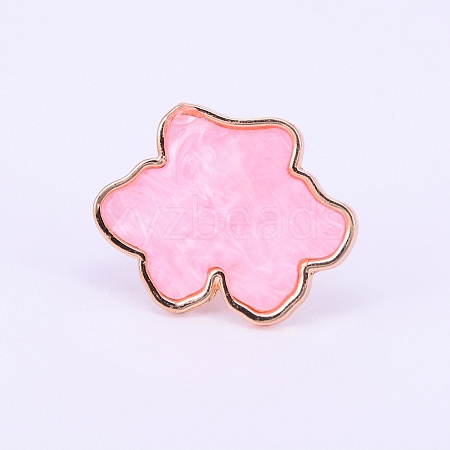 Adjustable Resin Palette Rings LS-MRMJ-WH0060-74B-1