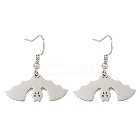 Non-Tarnish Halloween Theme 304 Stainless Steel Dangle Earrings for Women EJEW-F338-05P-1