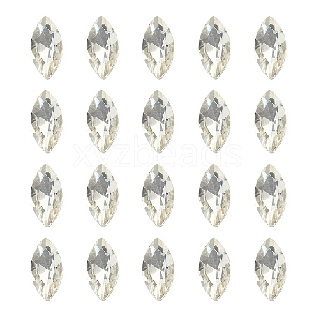 20Pcs Pointed Back Glass Rhinestone Cabochons RGLA-YW0002-01-1