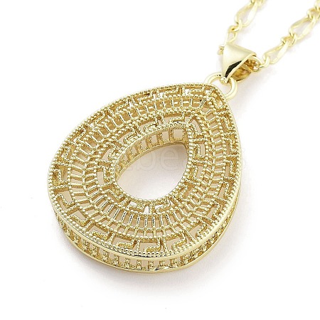 Brass Pendant Necklaces NJEW-B101-04G-03-1