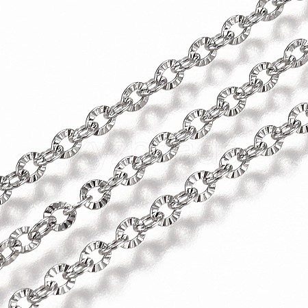 Tarnish Resistant 304 Stainless Steel Cable Chains CHS-A006-02B-P-1