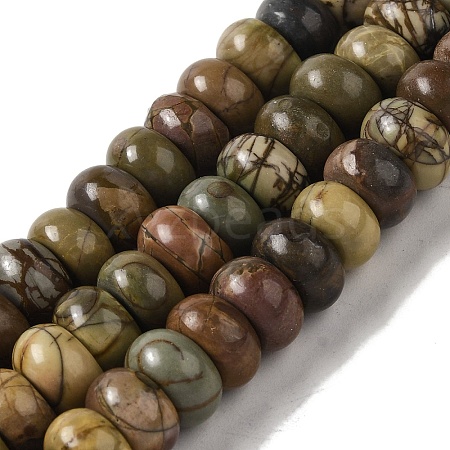 Natural Picasso Jasper Beads Strands G-Q161-B01-03-1