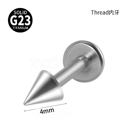 G23 Titanium 17 Gauge Threadless Labrets WGEEA58-17-1