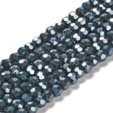 Electroplate Opaque Glass Beads Strands EGLA-A035-P6mm-A23-1