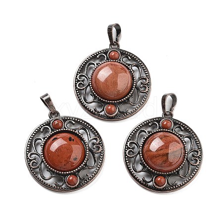 Natural Red Jasper Pendants G-Q158-03A-R05-1