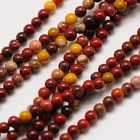 Natural Mookaite Round Bead Strands X-G-A130-2mm-15-1