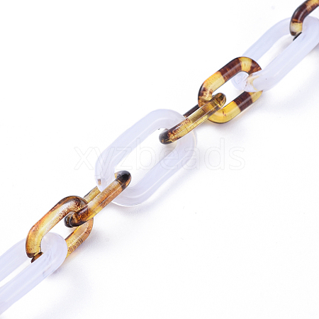 Handmade Acrylic Figaro Chains AJEW-JB00596-05-1