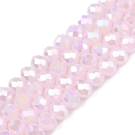 Electroplate Glass Beads Strands EGLA-A044-J6mm-B02-1