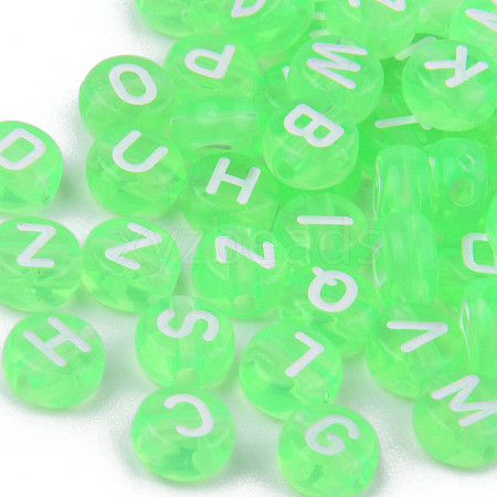 Transparent Acrylic Enamel Beads X-MACR-S273-36-1