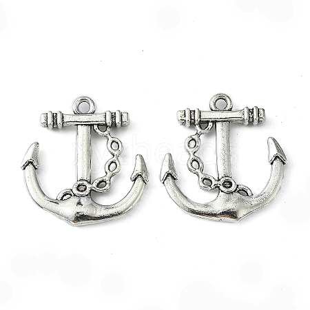 Tibetan Style Alloy Anchor Pendants X-TIBEP-839-AS-NR-1