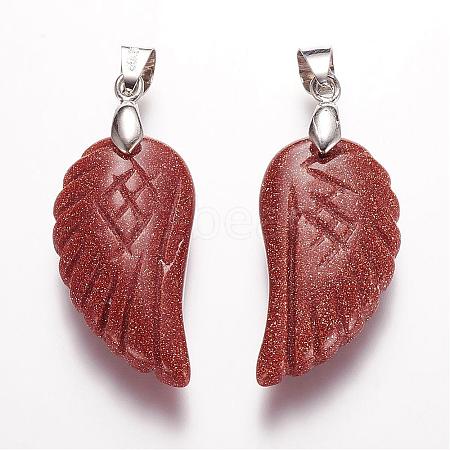 Synthetic Goldstone Pendants G-E339-02C-1