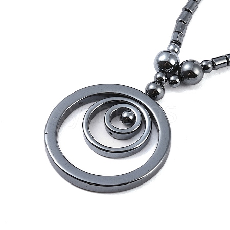 Non-Magnetic Synthetic Hematite Necklaces for Men NJEW-E107-01-1