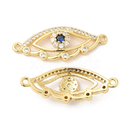 Brass Micro Pave Colorful Cubic Zirconia Connector Charms ZIRC-L103-004G-1