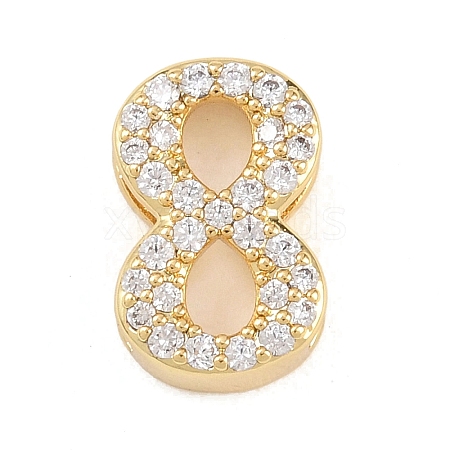 Brass Micro Pave Cubic Zirconia Pendants KK-B167-22G-8-1