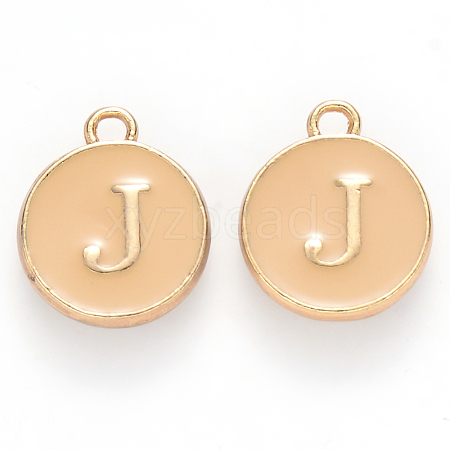 Golden Plated Alloy Enamel Charms X-ENAM-S118-06J-1