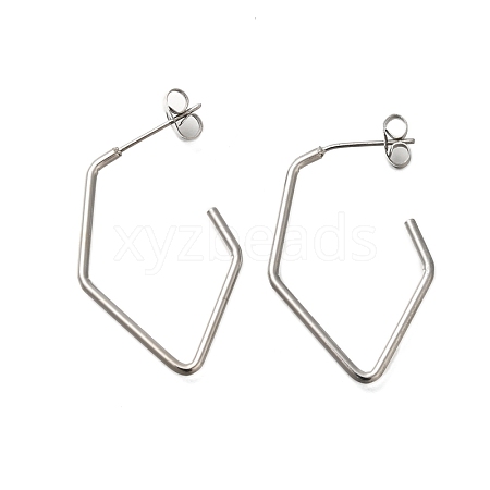 304 Stainless Steel Stud Earrings for Women EJEW-M028-07S-1