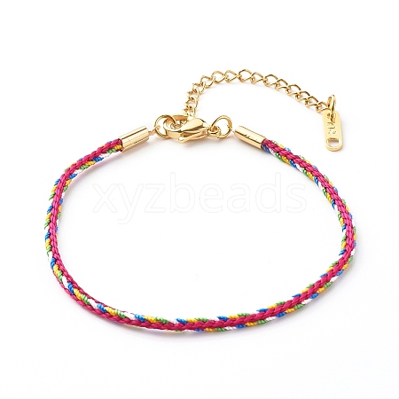 Nylon Twist Cord Bracelets BJEW-JB06479-06-1