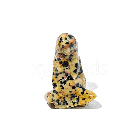 Natural Dalmatian Jasper Sculpture Display Decorations G-PW0004-61B-1