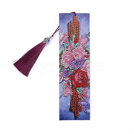 Flower DIY Diamond Painting Bookmark Kits PW-WG87D31-01-1