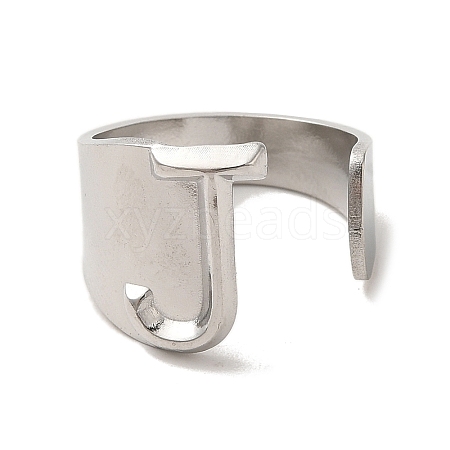 Non-Tarnish 201 Stainless Steel Finger Rings RJEW-H223-04P-J-1